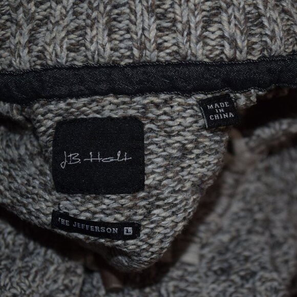 J.B. HOLT "The Jefferson" From the Buckle Men's Sz L Quarter Button Sweater - Picture 3 of 6